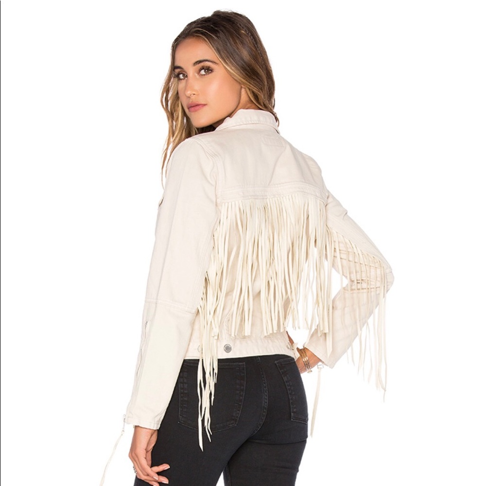 Blank NYC fringe jacket